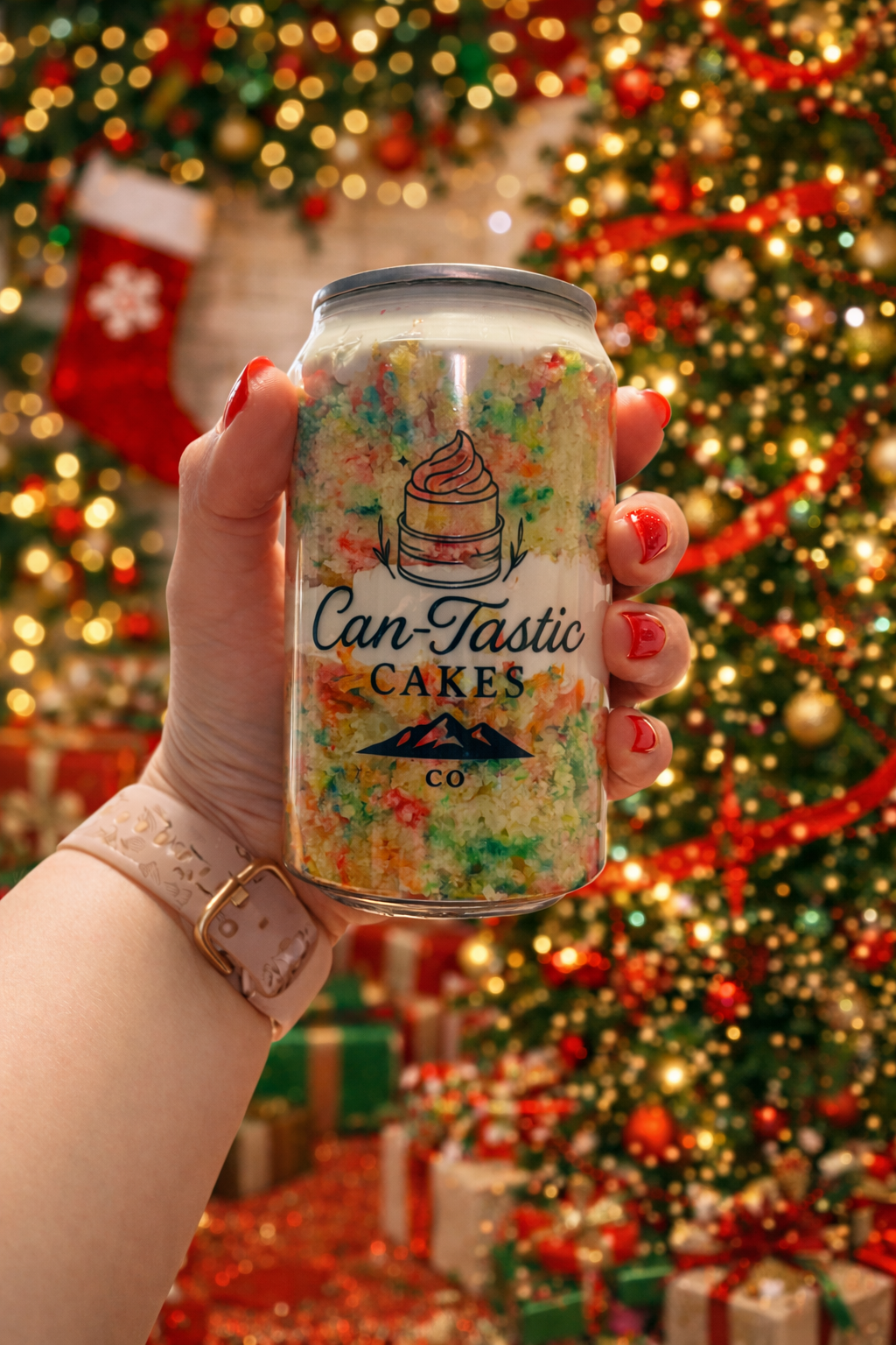 Confetti Vanilla Cake in a Can